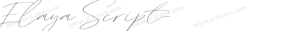 Elaya Script字体转换